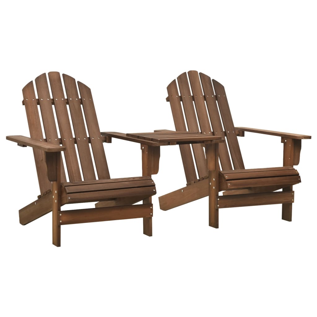 vidaXL Garden Chair | Brown | Solid fir wood | Standard | Ergonomic