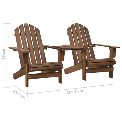 vidaXL Garden Chair | Brown | Solid fir wood | Standard | Ergonomic
