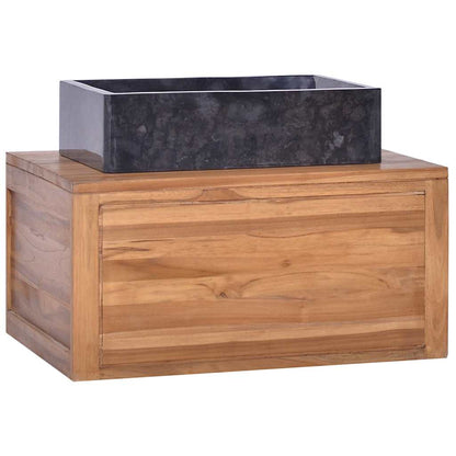 vidaXL Wall-mounted Bathroom Cabinet 60x45x30 cm Solid Teak Wood