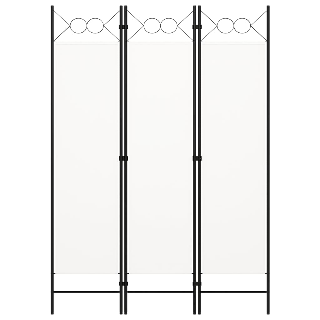vidaXL 3-Panel Room Divider White 120x180 cm