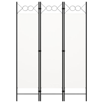 vidaXL 3-Panel Room Divider White 120x180 cm