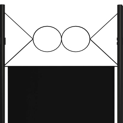 vidaXL 3-Panel Room Divider Black 120x180 cm