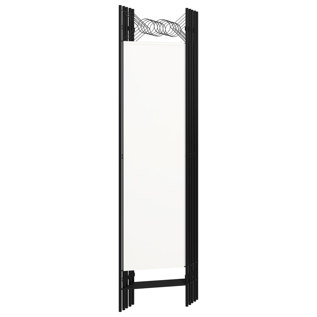 vidaXL 5-Panel Room Divider White 200x180 cm