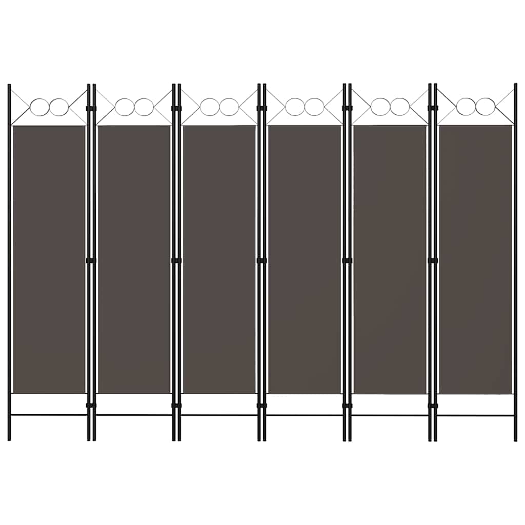 vidaXL 6-Panel Room Divider Anthracite 240x180 cm