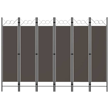 vidaXL 6-Panel Room Divider Anthracite 240x180 cm