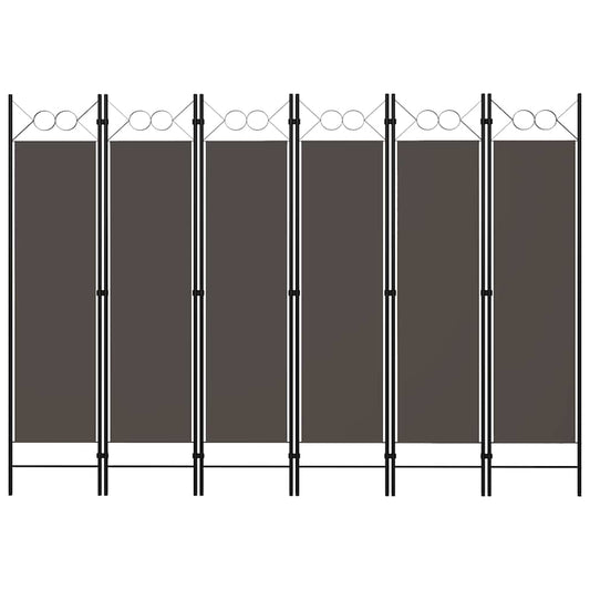 vidaXL 6-Panel Room Divider Anthracite 240x180 cm
