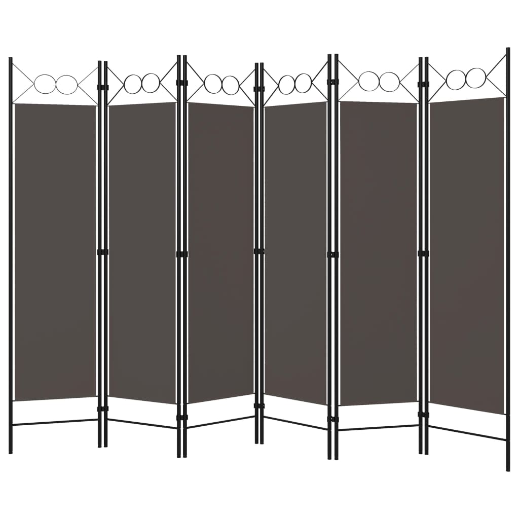 vidaXL 6-Panel Room Divider Anthracite 240x180 cm