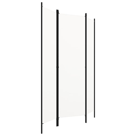 vidaXL 3-Panel Room Divider White 150x180 cm