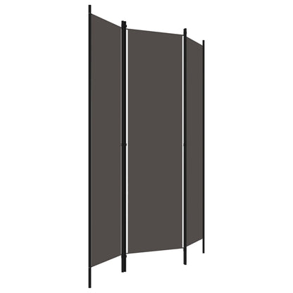 vidaXL 3-Panel Room Divider Anthracite 150x180 cm