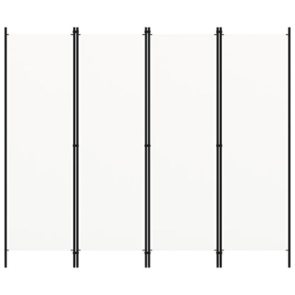 vidaXL 4-Panel Room Divider White 200x180 cm