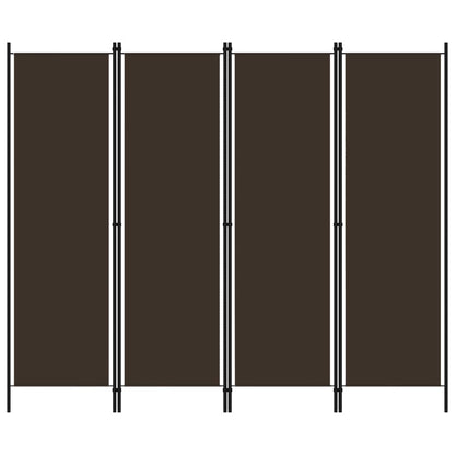 vidaXL 4-Panel Room Divider Brown 200x180 cm