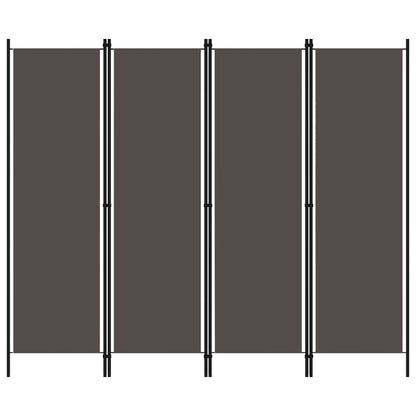 vidaXL 4-Panel Room Divider Anthracite 200x180 cm