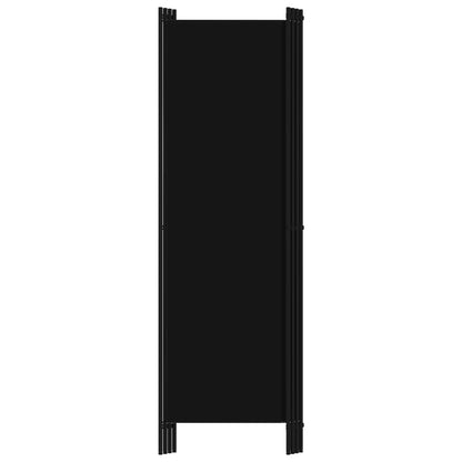 vidaXL 4-Panel Room Divider Black 200x180 cm