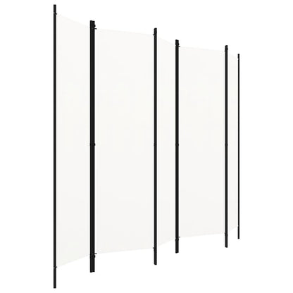 vidaXL 5-Panel Room Divider White 250x180 cm