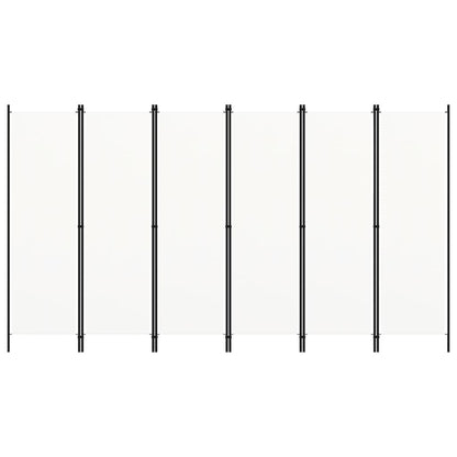 vidaXL 6-Panel Room Divider White 300x180 cm