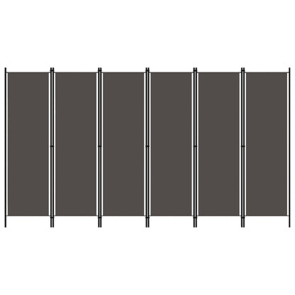 vidaXL 6-Panel Room Divider Anthracite 300x180 cm