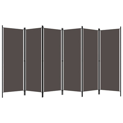 vidaXL 6-Panel Room Divider Anthracite 300x180 cm