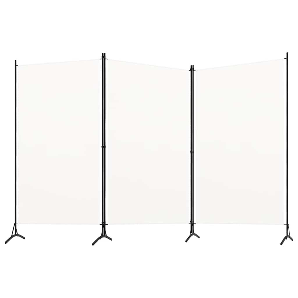 vidaXL 3-Panel Room Divider White 260x180 cm