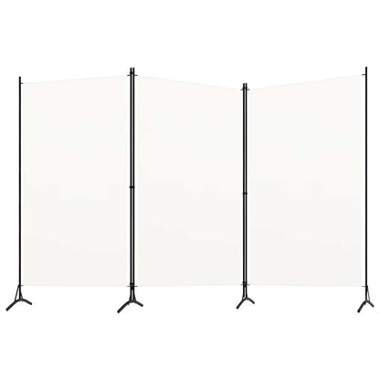 vidaXL 3-Panel Room Divider White 260x180 cm
