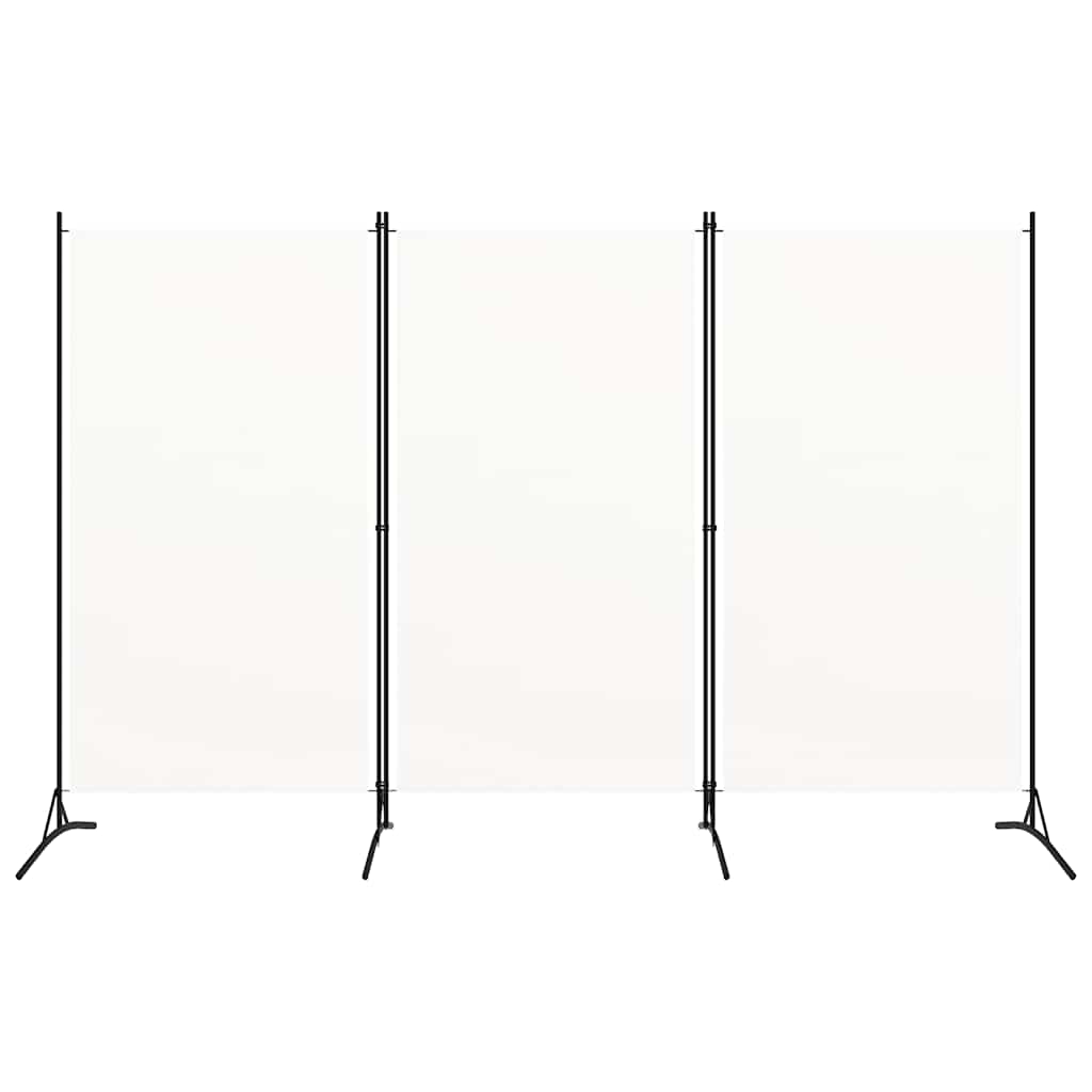 vidaXL 3-Panel Room Divider White 260x180 cm