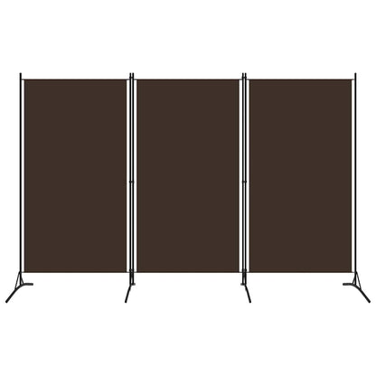 vidaXL 3-Panel Room Divider Brown 260x180 cm