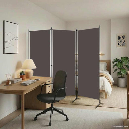 320733 vidaXL 3-Panel Room Divider Anthracite 260x180 cm Fabric