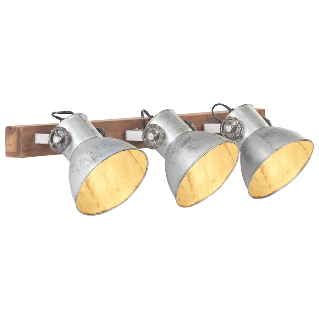 320502 vidaXL Industrial Wall Lamp Silver 65x25 cm E27