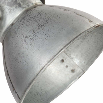vidaXL Wall Lamp | Silver and brown | Iron and solid mango wood | Medium
