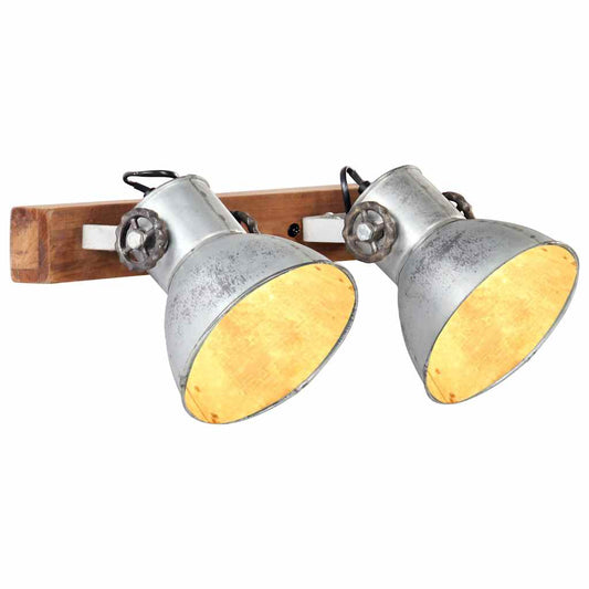 320503 vidaXL Industrial Wall Lamp Silver 45x25 cm E27