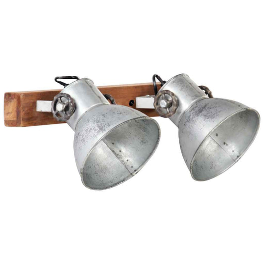320503 vidaXL Industrial Wall Lamp Silver 45x25 cm E27