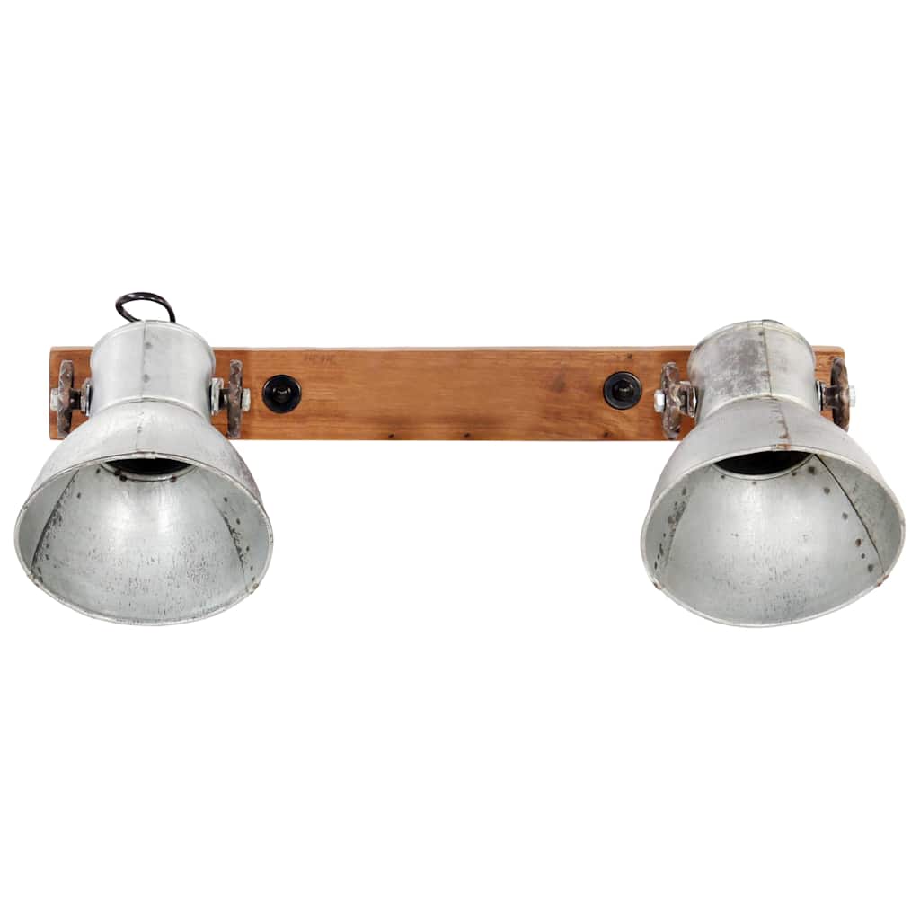 320503 vidaXL Industrial Wall Lamp Silver 45x25 cm E27