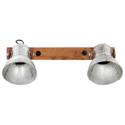 320503 vidaXL Industrial Wall Lamp Silver 45x25 cm E27