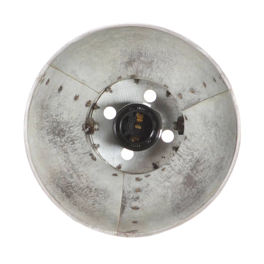 vidaXL Industrial Wall Lamp Silver 45x25 cm E27