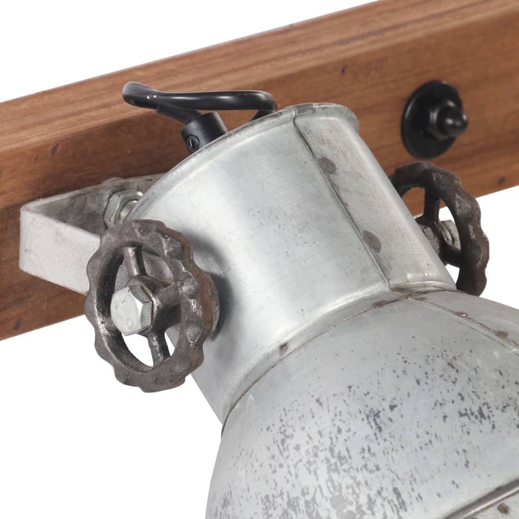 vidaXL Industrial Wall Lamp Silver 45x25 cm E27