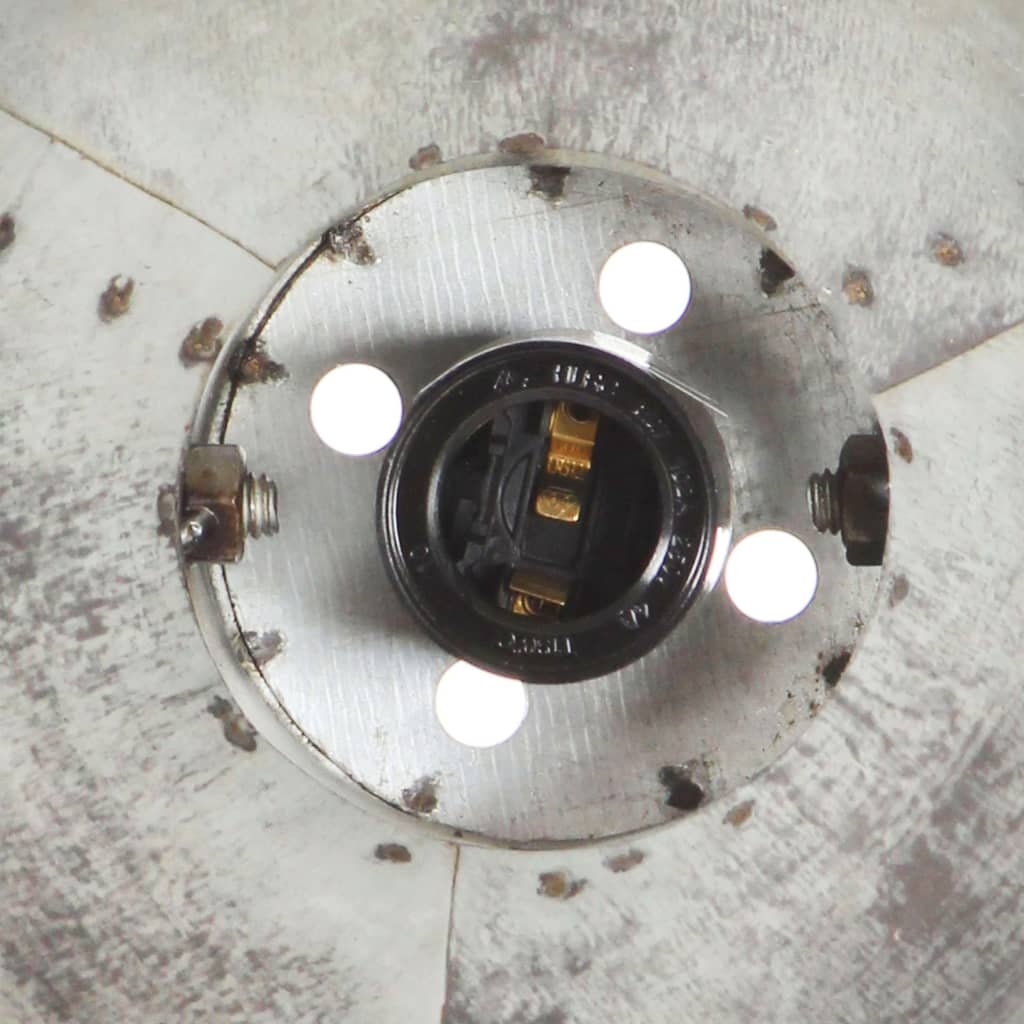 vidaXL Industrial Wall Lamp Silver 45x25 cm E27
