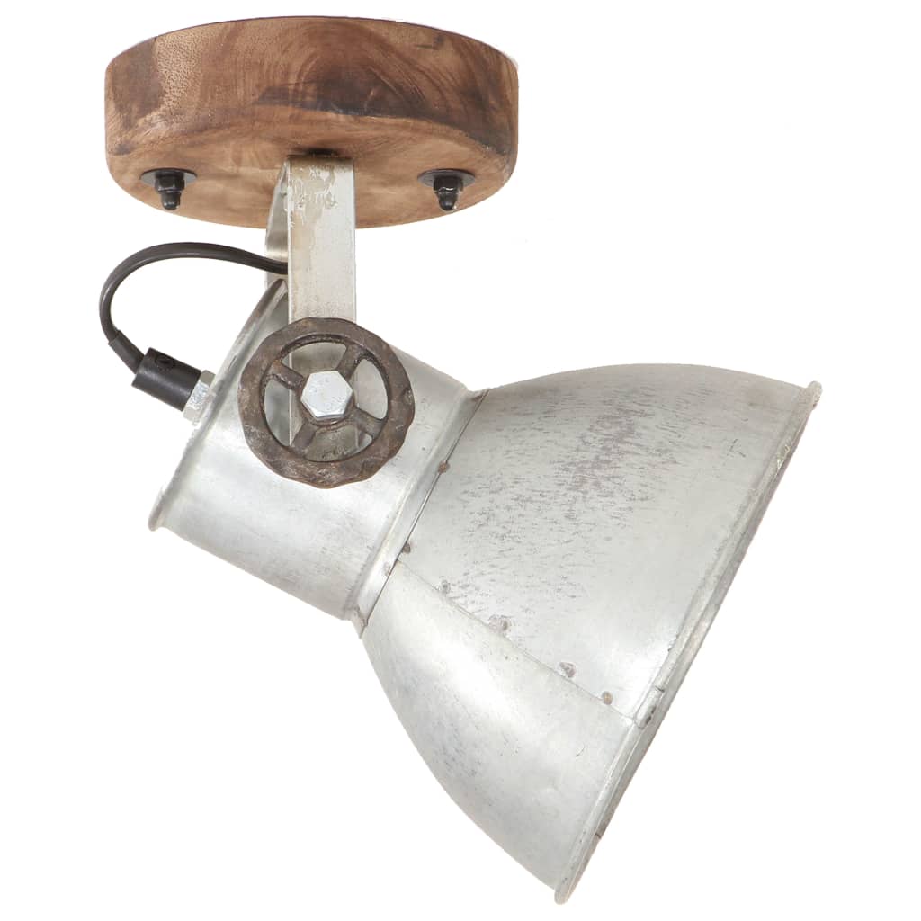vidaXL Industrial Wall/Ceiling Lamps 2 pcs Silver 20x25 cm E27