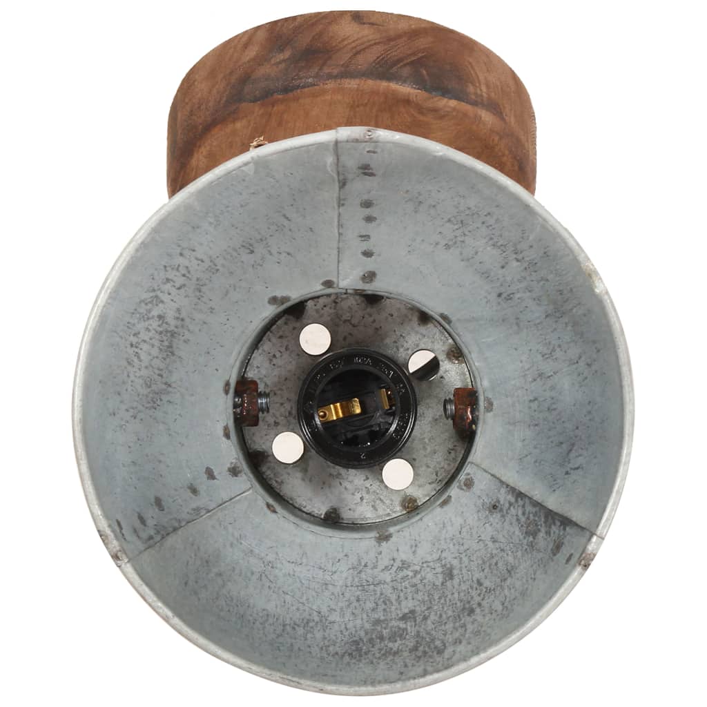 vidaXL Industrial Wall/Ceiling Lamps 2 pcs Silver 20x25 cm E27