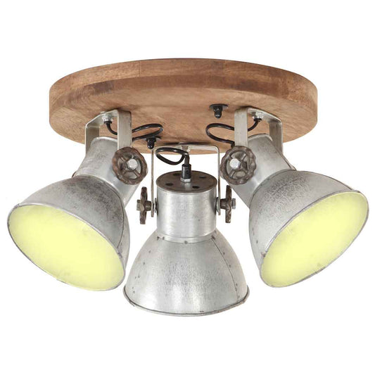 320505 vidaXL Industrial Ceiling Lamp 25 W Silver 42x27cm E27