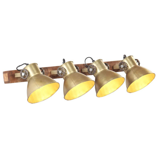 320506 vidaXL Industrial Wall Lamp Brass 90x25 cm E27