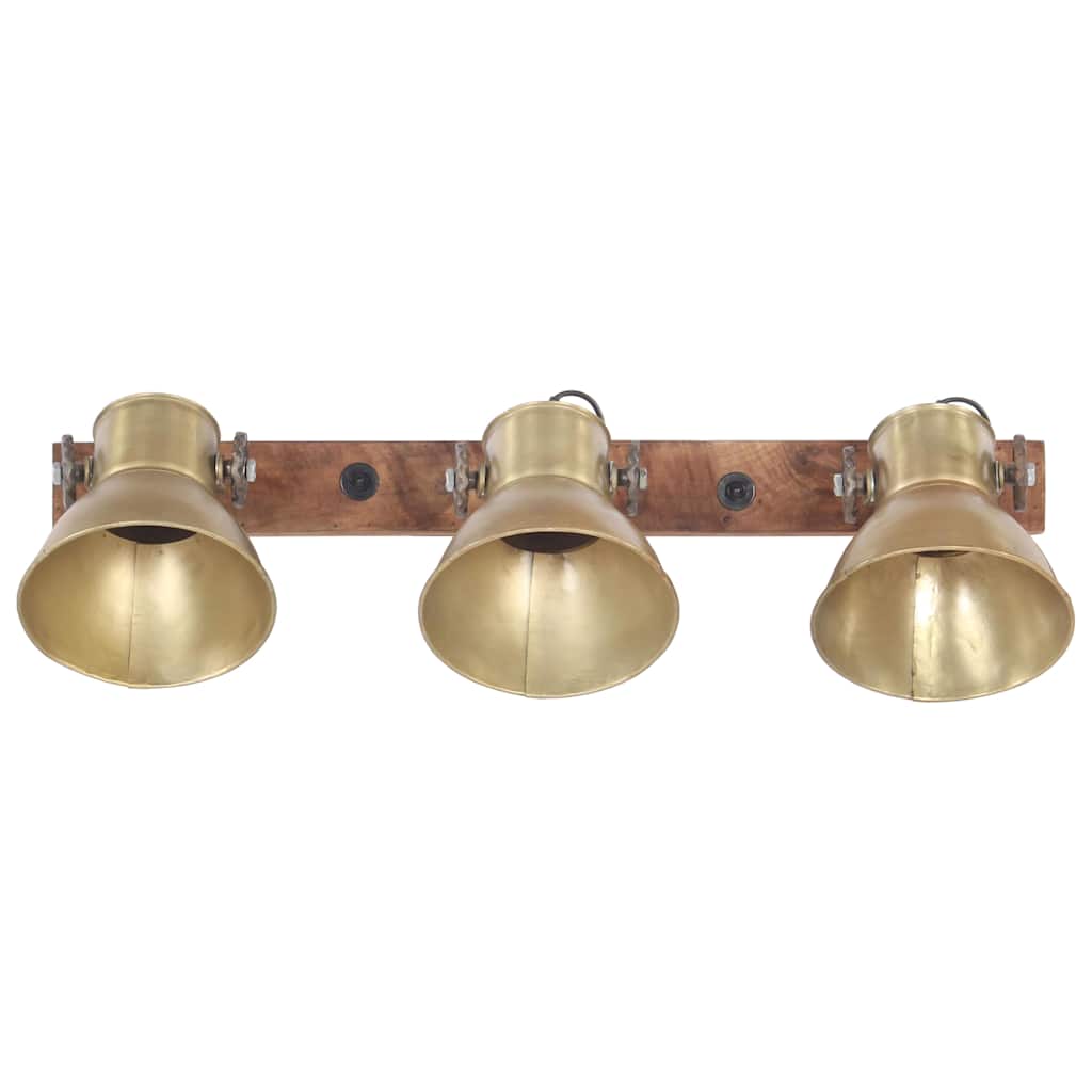 320507 vidaXL Industrial Wall Lamp Brass 65x25 cm E27