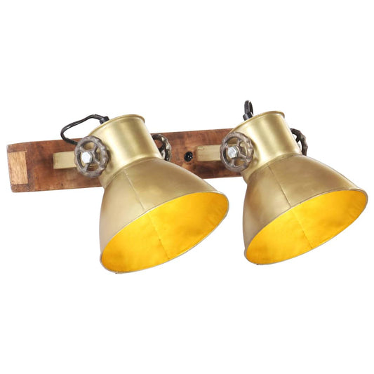 320508 vidaXL Industrial Wall Lamp Brass 45x25 cm E27