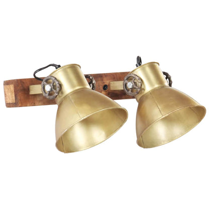 320508 vidaXL Industrial Wall Lamp Brass 45x25 cm E27