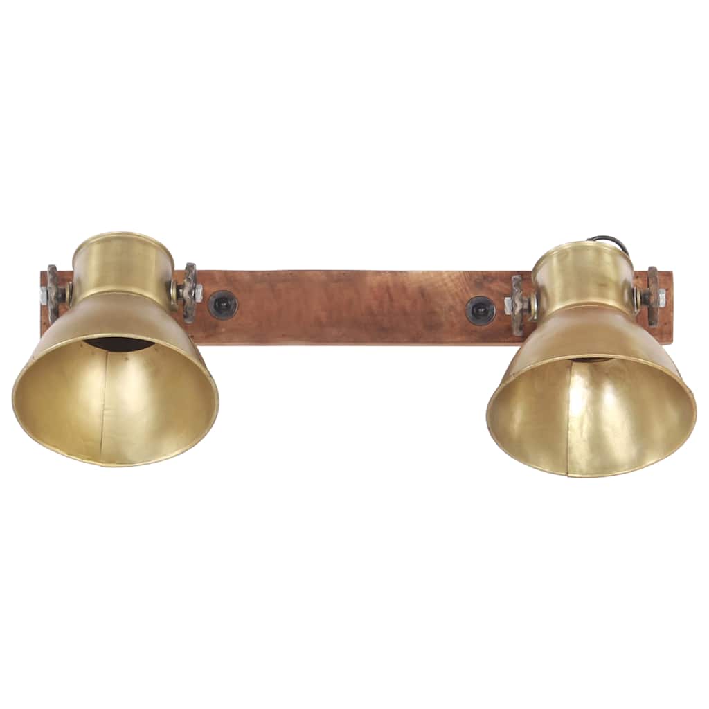 320508 vidaXL Industrial Wall Lamp Brass 45x25 cm E27