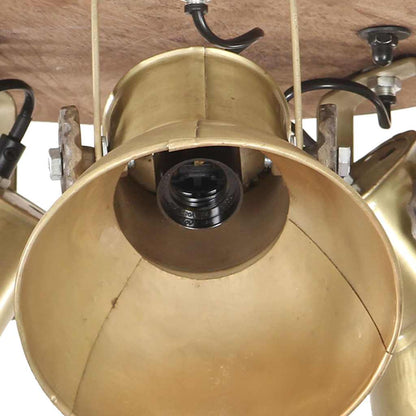 320510 vidaXL Industrial Ceiling Lamp 25 W Brass 42x27cm E27