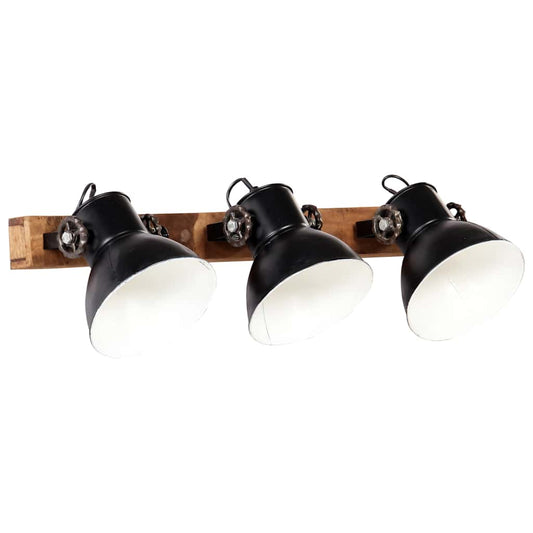 320512 vidaXL Industrial Wall Lamp Black 65x25 cm E27