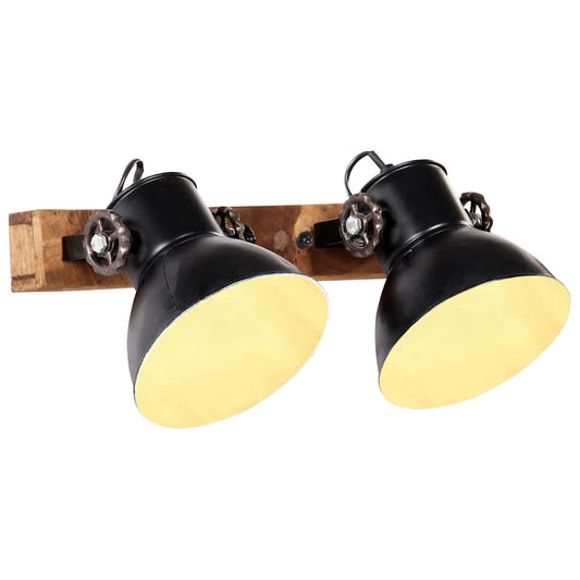 320513 vidaXL Industrial Wall Lamp Black 45x25 cm E27