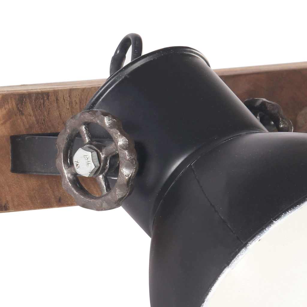 320513 vidaXL Industrial Wall Lamp Black 45x25 cm E27