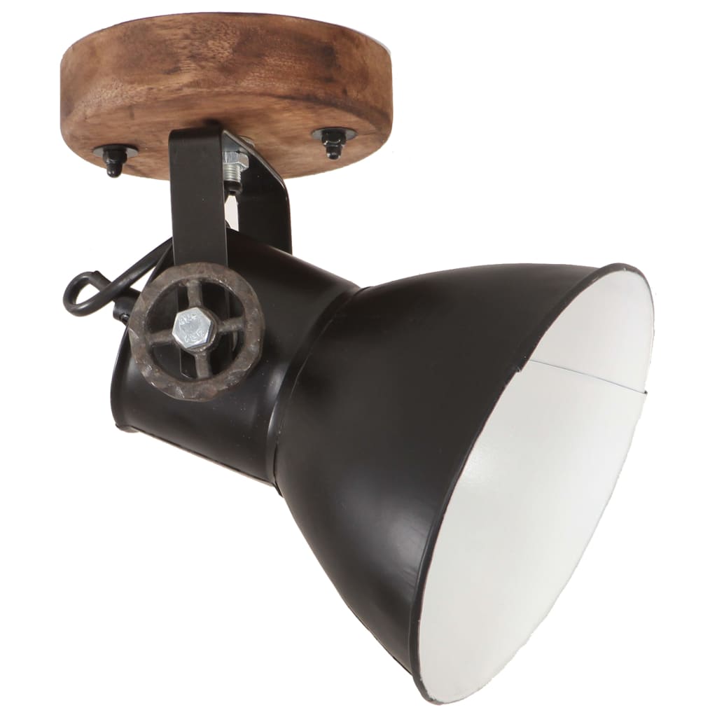 vidaXL Industrial Wall/Ceiling Lamps 2 pcs Black 20x25 cm E27