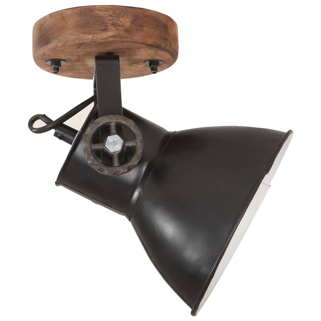 vidaXL Industrial Wall/Ceiling Lamps 2 pcs Black 20x25 cm E27