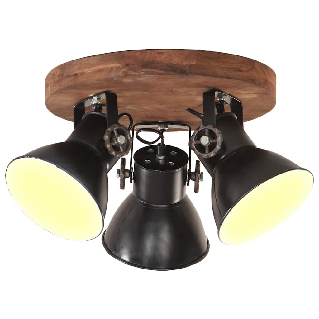 320515 vidaXL Industrial Ceiling Lamp 25 W Black 42x27 cm E27